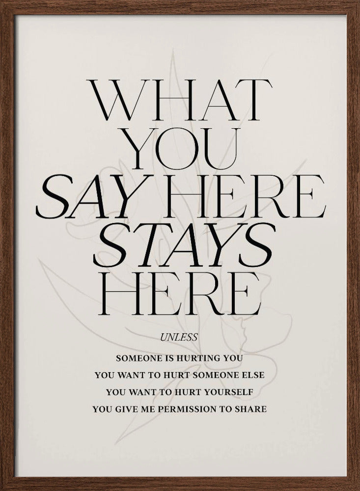 Stays Here No3 Poster