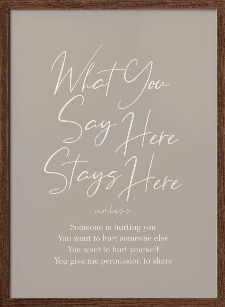 Stays Here No2 Poster