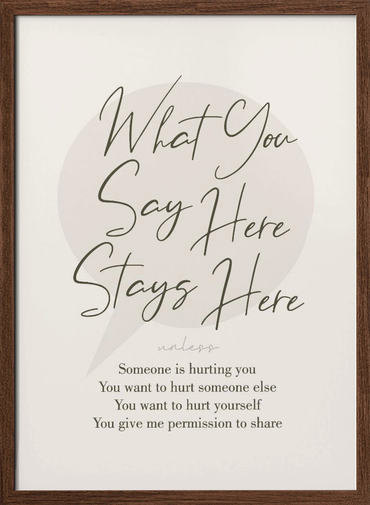 Stays Here No1 Poster