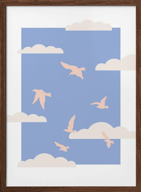 Clouds Bird Poster