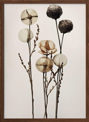 Glass Ball Flowers Poster