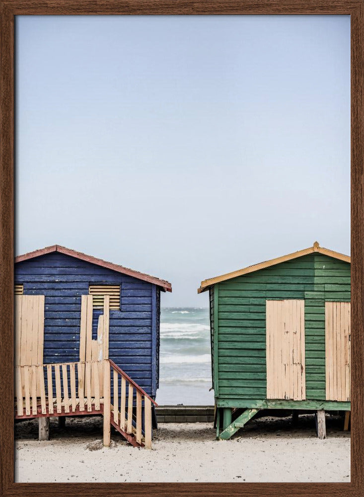 Blue & Green Hut Poster