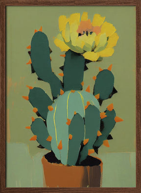 Flowering Cactus Poster