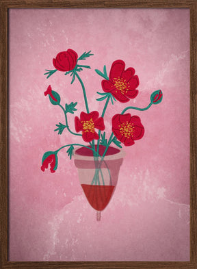 Cup of flowers Poster