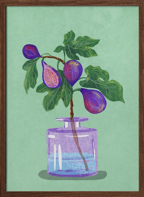 Figs Branch In Vase Poster