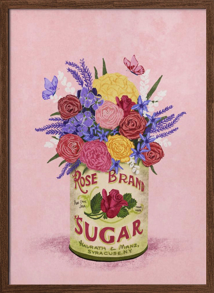 Flowers In a vintage Can Poster