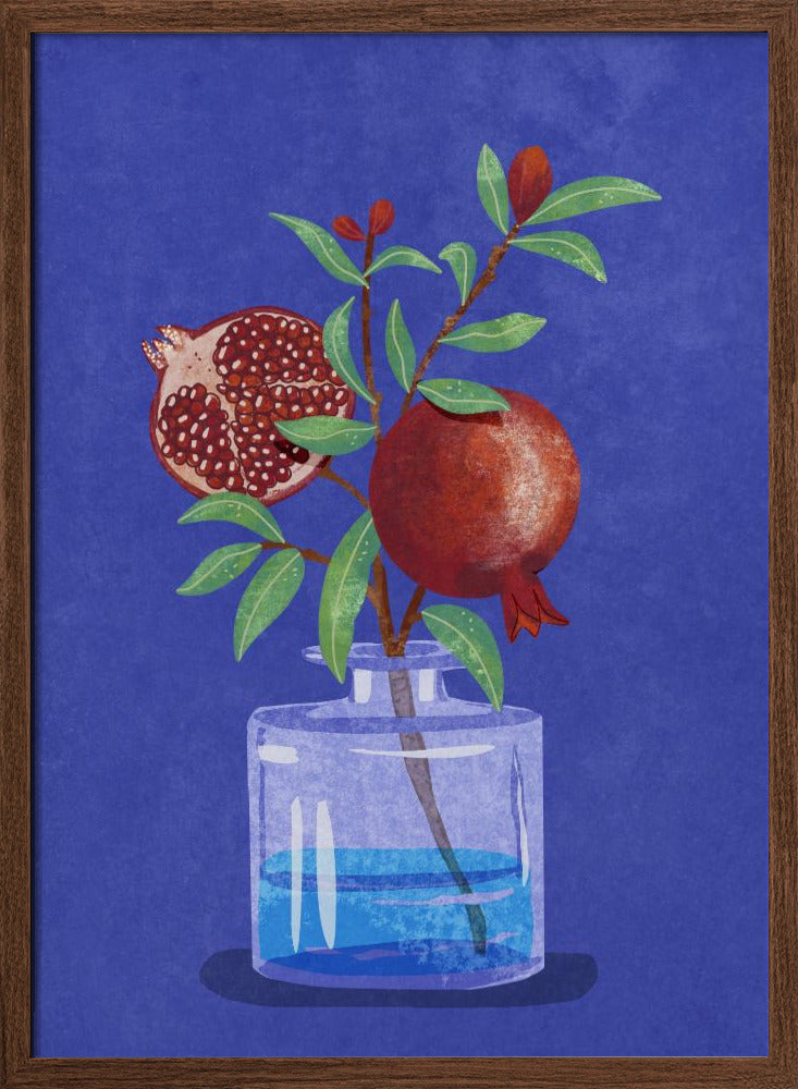 pomegranate in Vase Poster