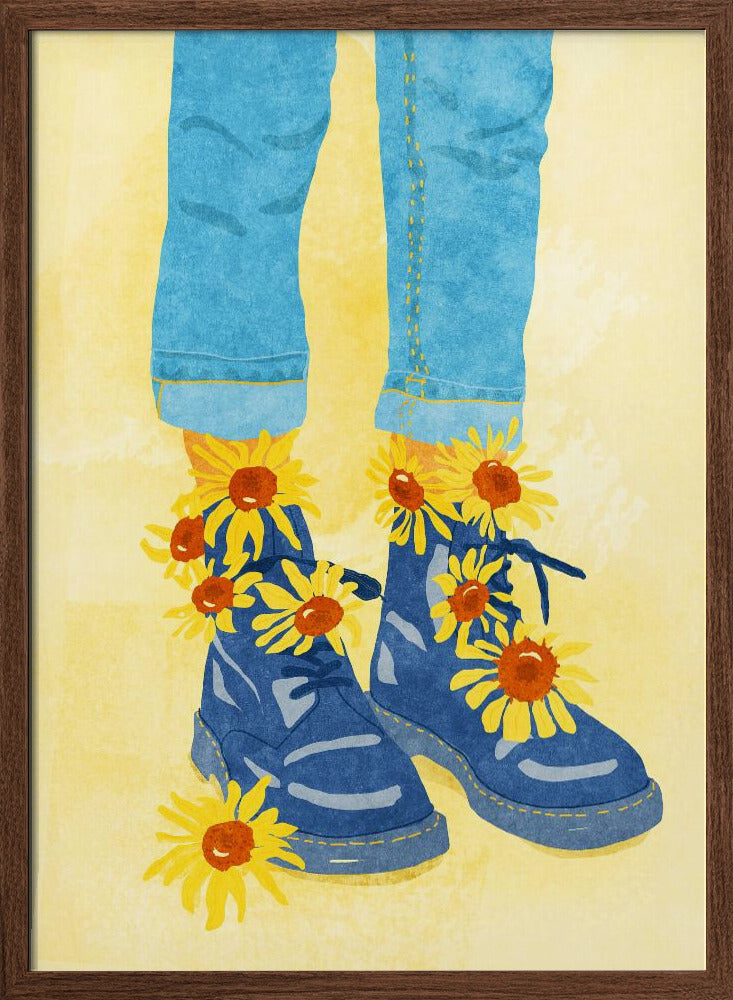 Sunflower Walk Poster