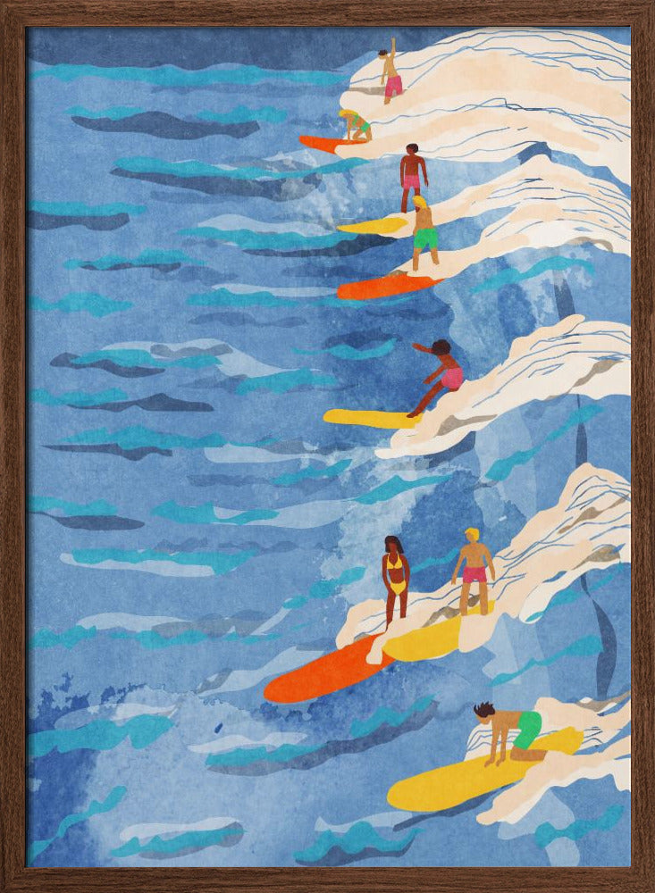 chilled surfing Poster