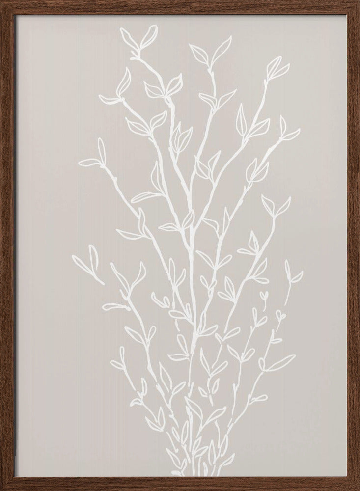 Garran branch in beige Poster