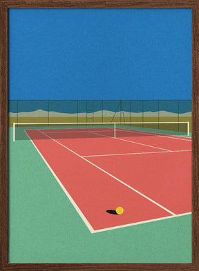 Tennis Court In the Desert Poster