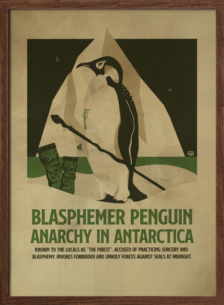 Penquin funny print Poster