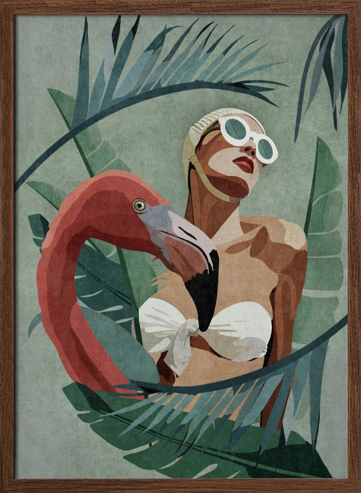 Flamingo Lady Poster