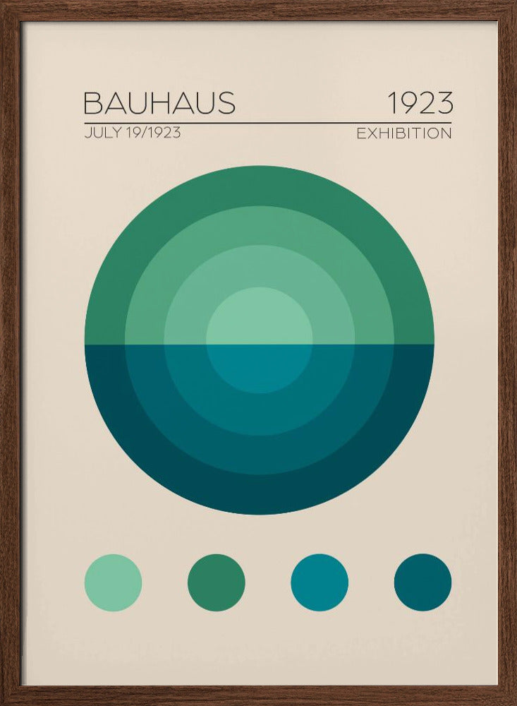 Bauhaus Mavi Daire Poster