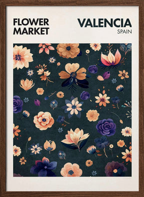 Flower Market- Valencia Poster