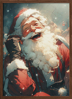 Laughing Santa Poster