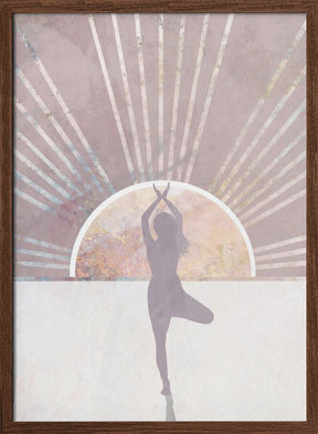 Pink Gold Sun Yoga 1 Poster