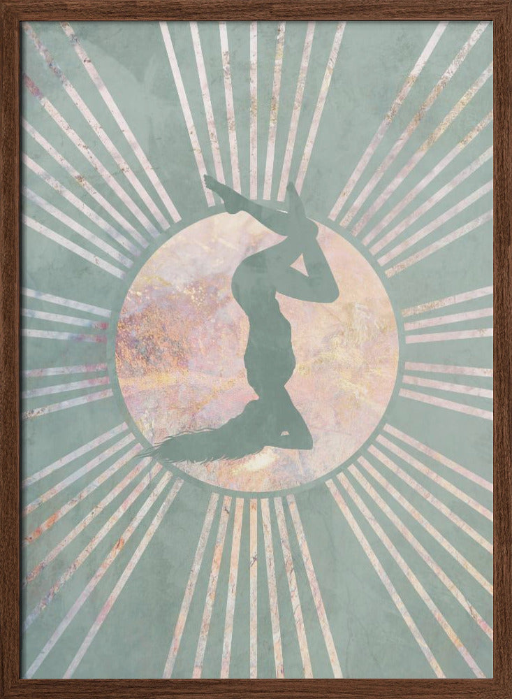 Yoga Boho Sun Green 4 Poster