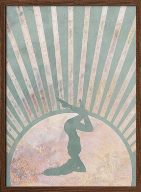 Yoga Boho Sun Rise Green 4 Poster