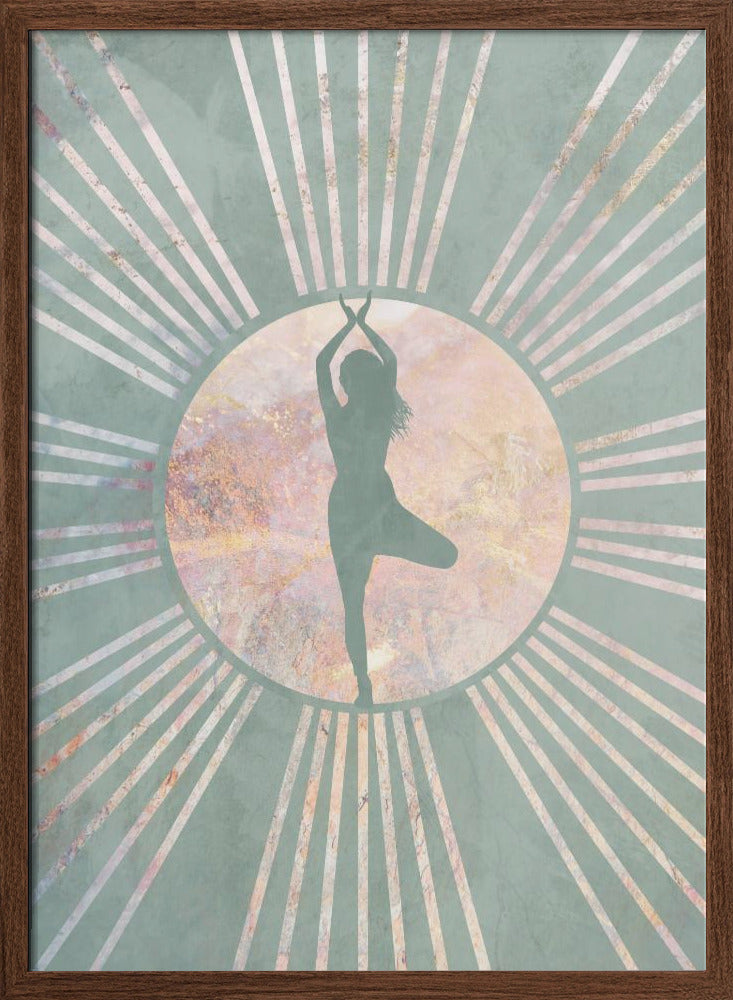 Yoga Boho Sun Green 1 Poster