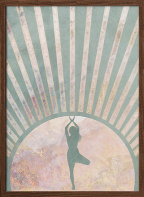 Yoga Boho Sun Rise Green 1 Poster