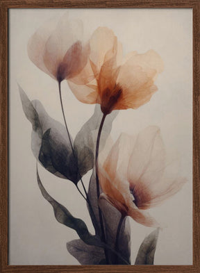 Parchment Flowers No 8 Poster