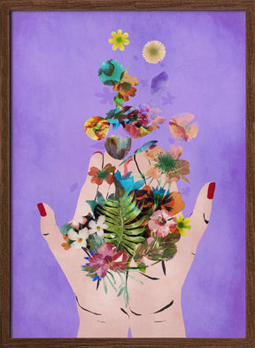 Frida`s Hand`S (Purple) Poster