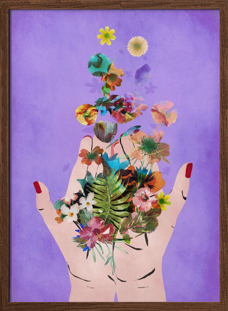 Frida`s Hand`S (Purple) Poster