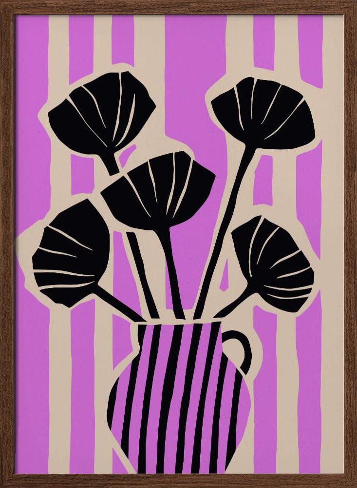 Stripes Still Life Purple Poster