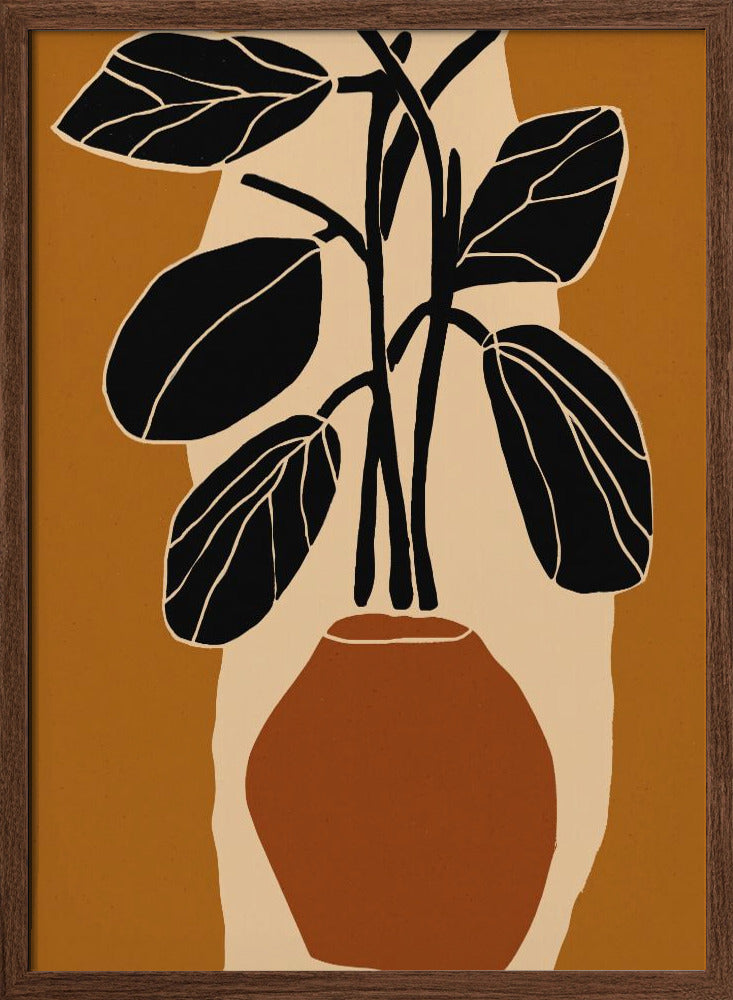 Ochre Still Life No 1 Poster