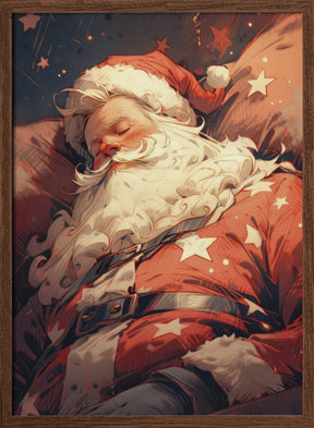 Sleeping Santa Poster