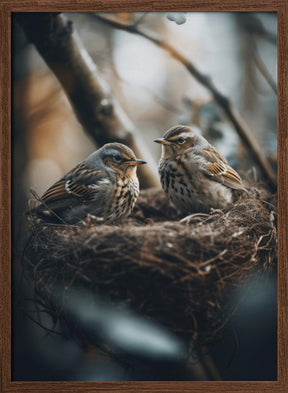 Birds In Nest No 2 Poster