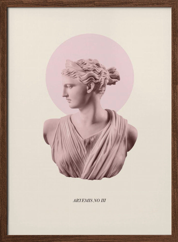 Pink Artemis with Halo Poster