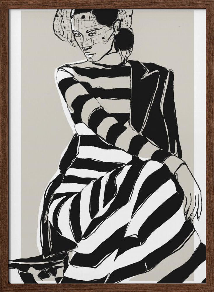 Striped Dress Poster