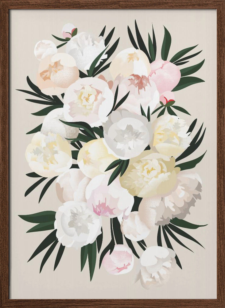 Dara bouquet in beige Poster
