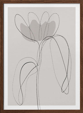 Oneline Tulip Poster