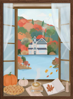 Autumn Cottage Poster