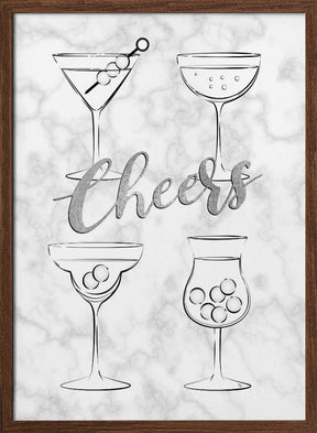 Cheers Cocktails Poster