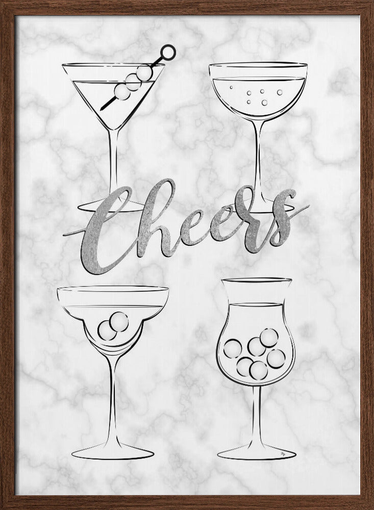 Cheers Cocktails Poster