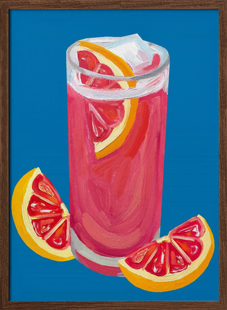 Grapefruit Paloma Blue Poster