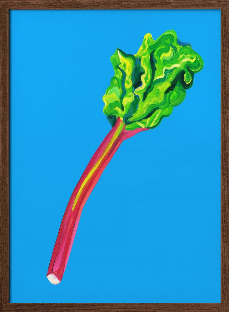 Rhubarb Light Blue Poster