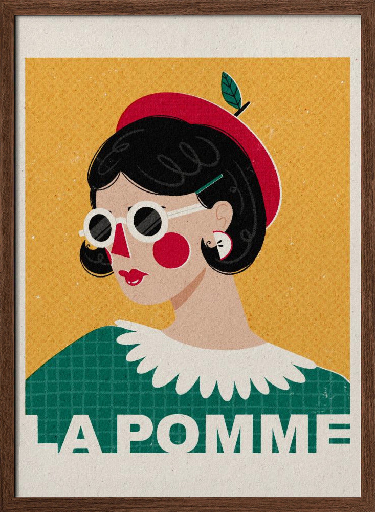 La Pomme French Fashion Portrait Poster