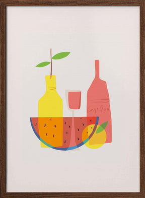 Still Life With Wine and Bottles Poster