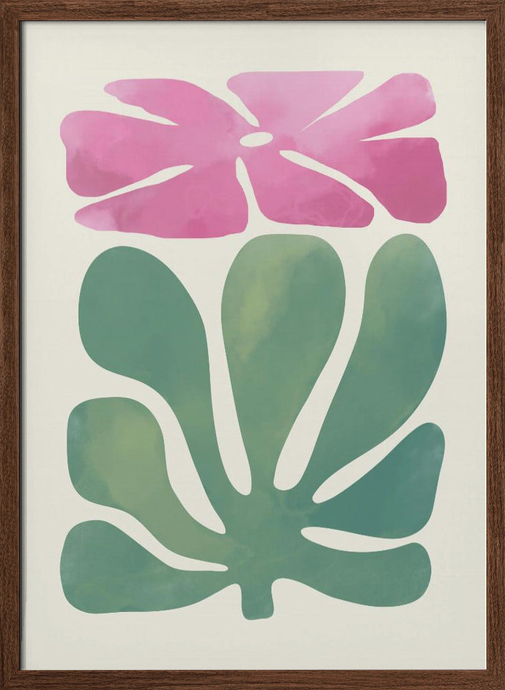 Watercolor Pink Floral Poster