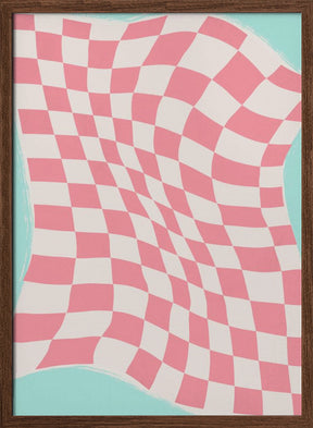 Pink Checker Cloth Poster