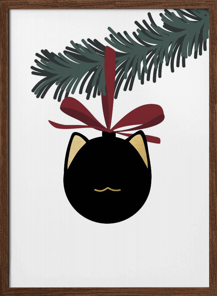 Meowrry bauble (black white) Poster