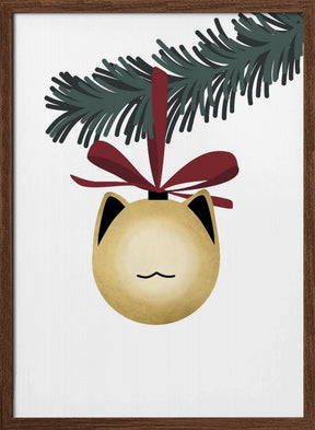 Meowrry bauble (gold white) Poster