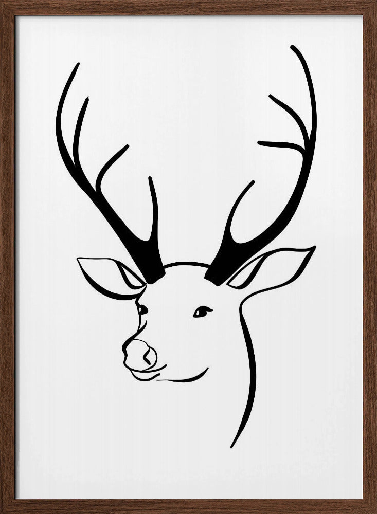 Reindeer head Poster