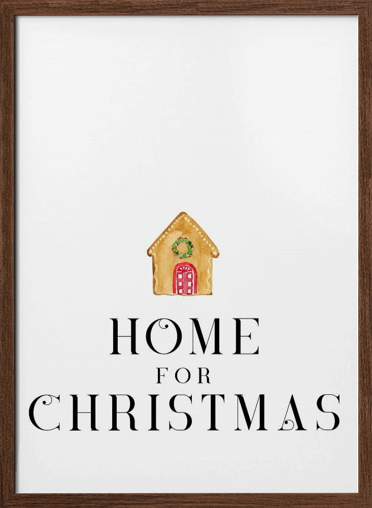 Gingerbread home for Christmas Poster