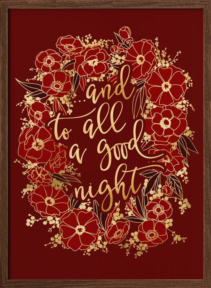 And to all a good night - red Poster